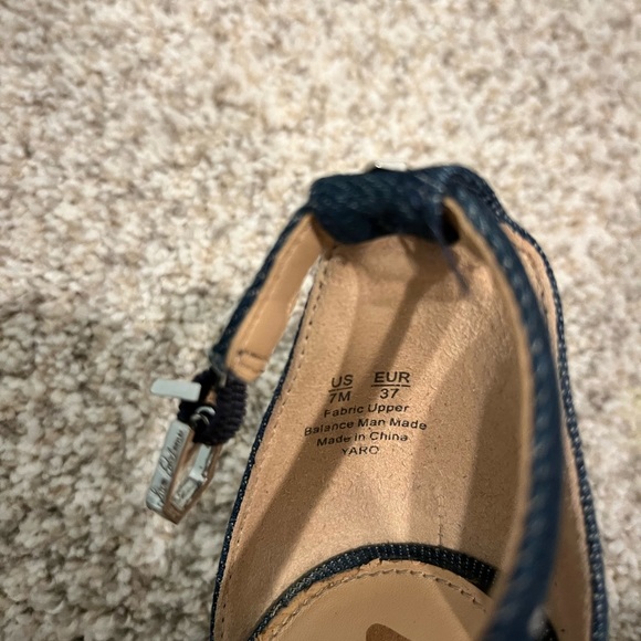 Sam Edelman Yaro / Daniella Denim Block Heel Sandal Navy Size 7 - Picture 7 of 7